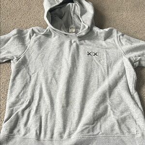 KAWS Light Gray Hoodie with XX Chest Stitching. Few white spots.Hence the price